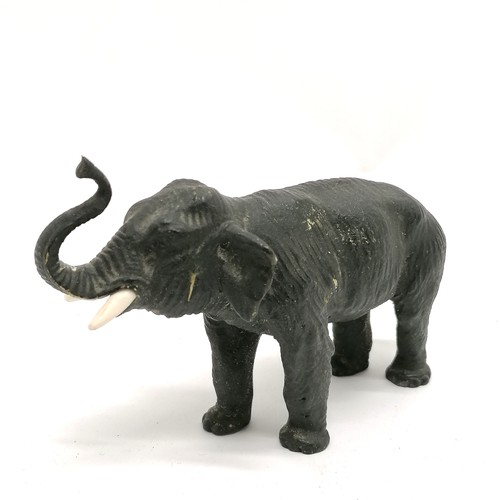 159 - 3 x cold painted bronze studies of elephants - largest 11cm across x 7cm high ~ slight paint losses