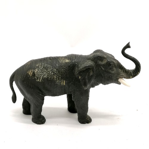 159 - 3 x cold painted bronze studies of elephants - largest 11cm across x 7cm high ~ slight paint losses