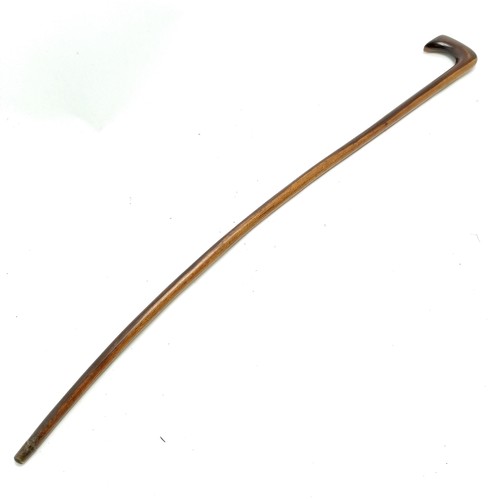 169 - Antique 2 tone hardwood walking cane 90cm long