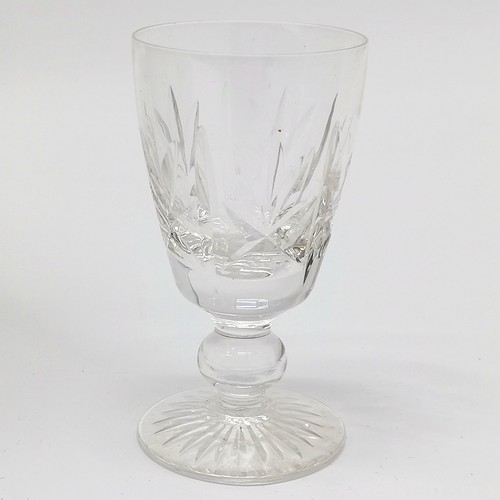 194 - Boxed set of 6 x Stuart crystal stem glasses - 10cm high ~ box has wear