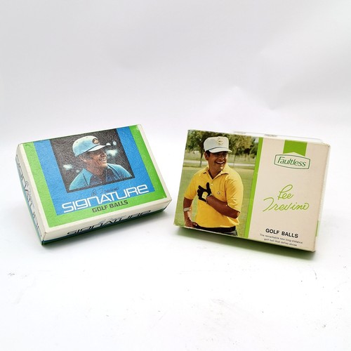 196 - 2 x Lee Trevino original boxed set of 12 x golf balls (Faultless & Signature) - Lee Buck Trevino (b.... 