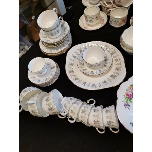 198 - Paragon Tay San part Tea & dinner service including a 3 tier cake stand 36cm high, Royal Doulton Arc... 