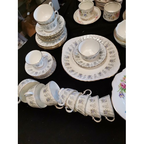 198 - Paragon Tay San part Tea & dinner service including a 3 tier cake stand 36cm high, Royal Doulton Arc... 