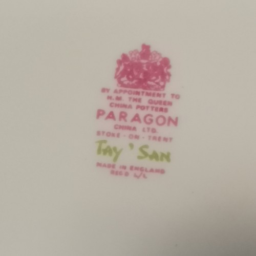 198 - Paragon Tay San part Tea & dinner service including a 3 tier cake stand 36cm high, Royal Doulton Arc... 