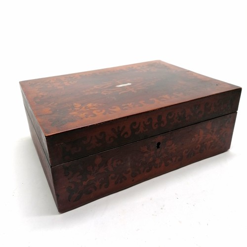 207 - Antique rosewood marquetry box - 30.5cm x 23cm x 11.5cm ~ for restoration