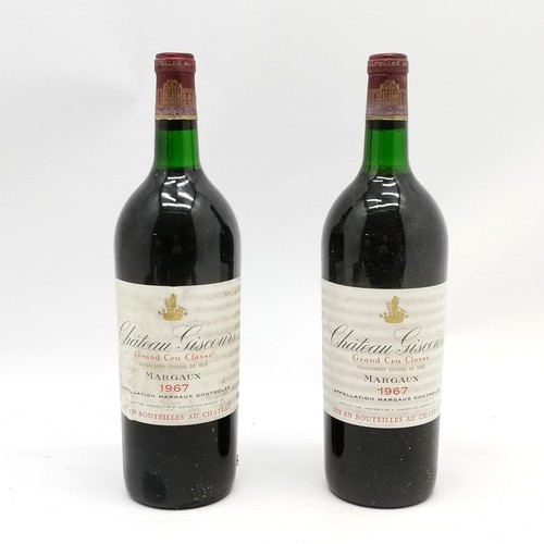 240 - 2 magnums of unopened wine - Chateau Giscours Grand Crug Classe Margaux 1967 in their original woode... 