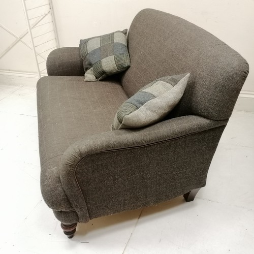 243 - Tetrad Breamar 2 seater sofa upholstered in grey Harris Tweed  155cm wide x 102cm deep x 88cm high -... 