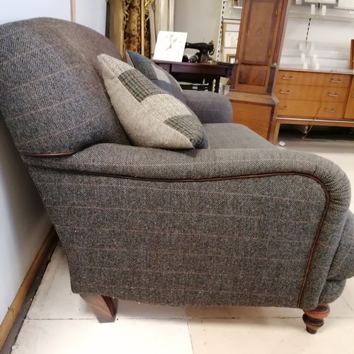 243 - Tetrad Breamar 2 seater sofa upholstered in grey Harris Tweed  155cm wide x 102cm deep x 88cm high -... 