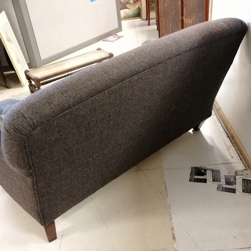 244 - Tetrad Breamar 2 seater sofa upholstered in grey Harris Tweed  155cm wide x 102cm deep x 88cm high -... 