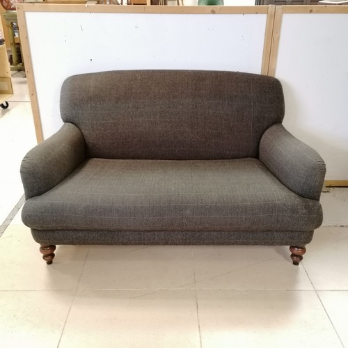 244 - Tetrad Breamar 2 seater sofa upholstered in grey Harris Tweed  155cm wide x 102cm deep x 88cm high -... 