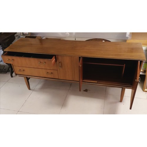 245 - Mid century Beautility teak sideboard/drinks cabinet - in good used condition - 183cm wide x 47cm de... 