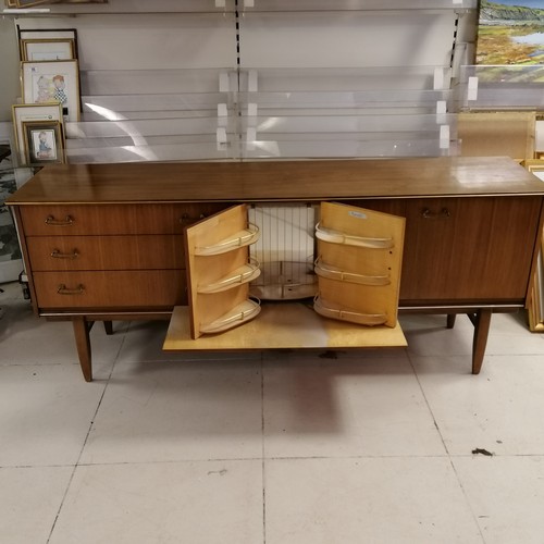 245 - Mid century Beautility teak sideboard/drinks cabinet - in good used condition - 183cm wide x 47cm de... 