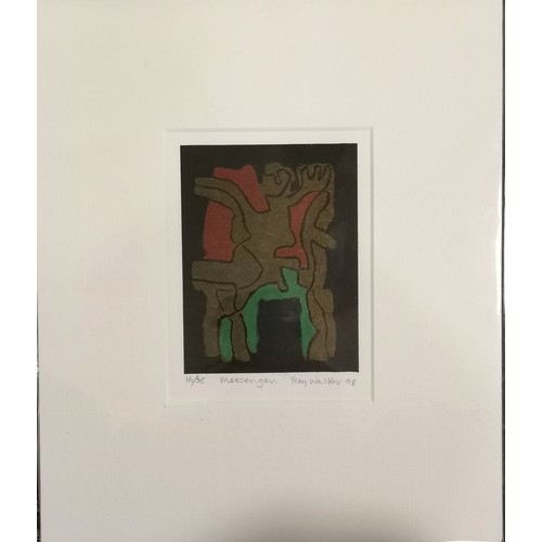 266 - Roy Walker screen print on paper 'Messenger' limited edition 16/35 signed and dated '98 mount size 2... 