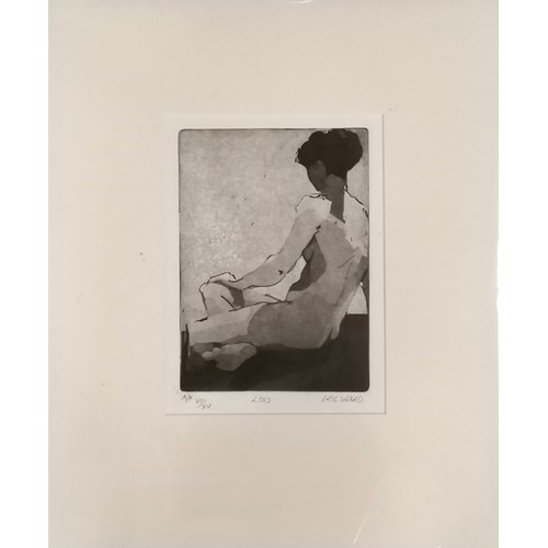 269 - Eric Ward (b.1945) St. Ives signed artist proof 7/15 etching on paper of a nude 'lois'  mounted 36cm... 