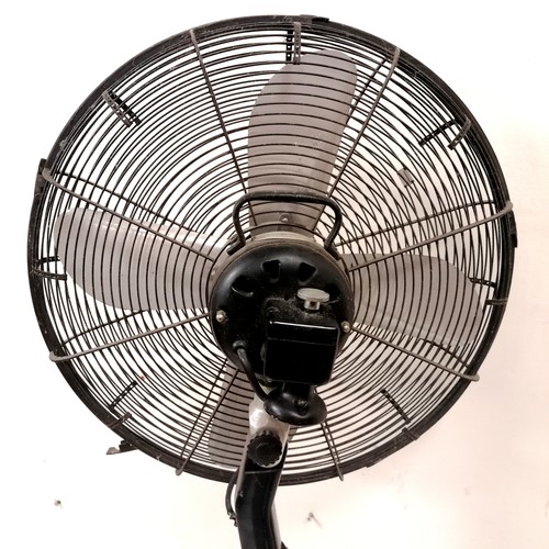 293 - Vintage Italian Cinni black floor standing industrial fan - approx 165cm high