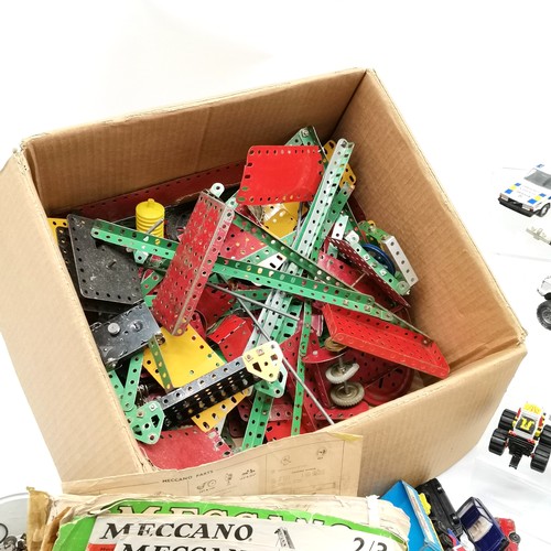 297 - Qty of used toy cars inc Dinky, Corgi etc t/w qty of vintage Meccano (in playworn condition) ~ SOLD ... 