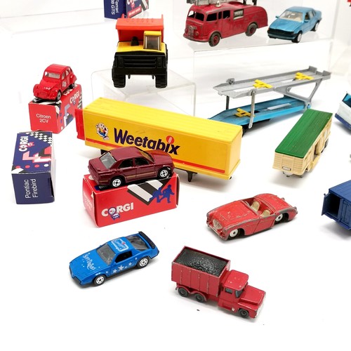 297 - Qty of used toy cars inc Dinky, Corgi etc t/w qty of vintage Meccano (in playworn condition) ~ SOLD ... 