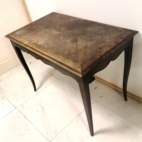 301 - Antique French side table with scalloped detail to the skirt - 100cm long x 61cm deep x 74cm high