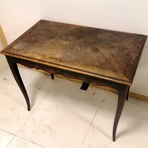 301 - Antique French side table with scalloped detail to the skirt - 100cm long x 61cm deep x 74cm high