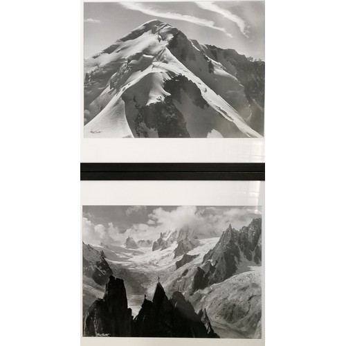 316 - Roland Gay-Couttet (1925-2002) 2 x signed photographs of the Swiss Alps - frames 44cm x 54cm ~ 1 sig... 