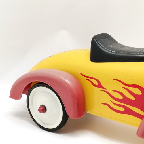 323 - Goodboys vintage ride on metal car with red plastic wheel arches 78cm long x 38cm high x  25cm wide ... 