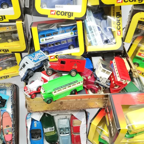 327 - Qty of toy cars inc boxed Corgi buses etc