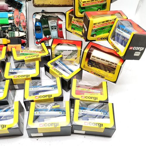 327 - Qty of toy cars inc boxed Corgi buses etc