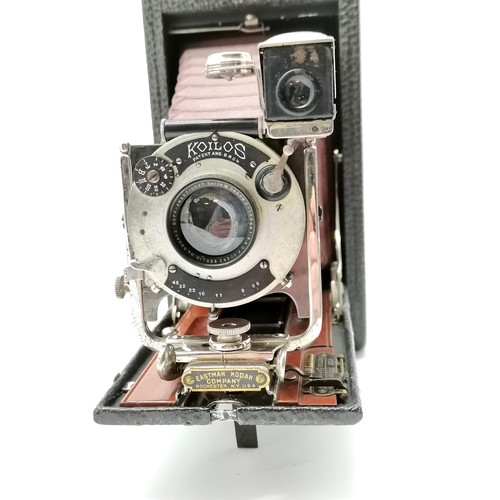 336 - Antique Eastman Kodak Company USA Koilos No.3 folding camera in original leather case T/W an Agfa Co... 