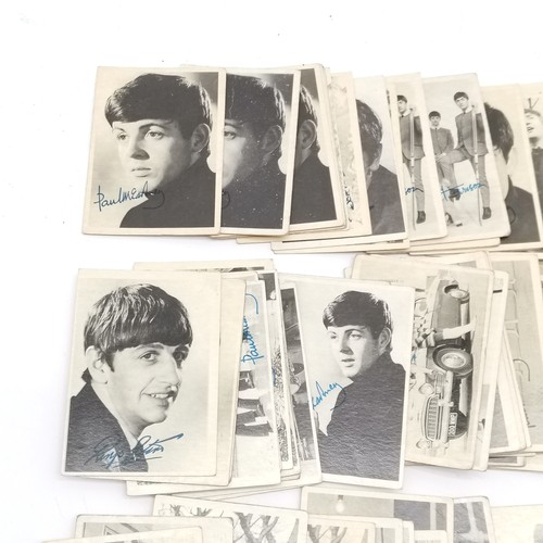 339 - 1964 The Beatles qty of 89 x A. & B.C. gum cards (1st series with light & dark blue facsimile signat... 