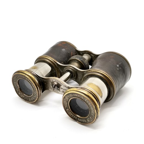 340 - The International Opera Glass Co opera glasses, binoculars + telescope (41cm extended) ~ all slight ... 