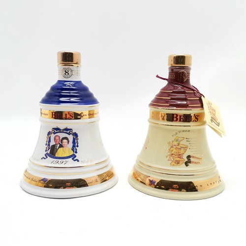 361 - 2 x Bell's UNOPENED Extra special old Scotch whisky commemorative 70cl decanters in original retail ... 