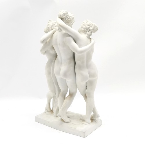 369 - Contemporary parian ware study of the 3 graces (Euphrosyne, Aglaea & Thalia) - 47cm high x 27cm wide