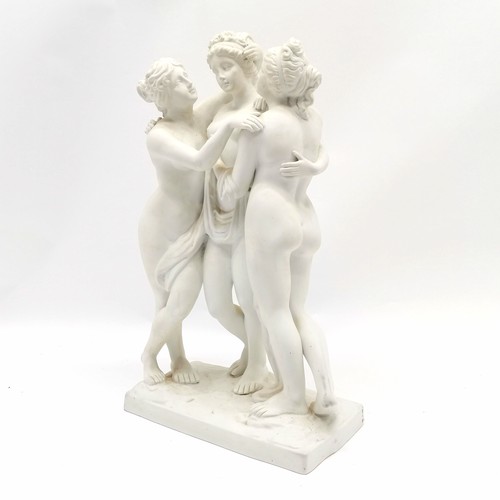 369 - Contemporary parian ware study of the 3 graces (Euphrosyne, Aglaea & Thalia) - 47cm high x 27cm wide