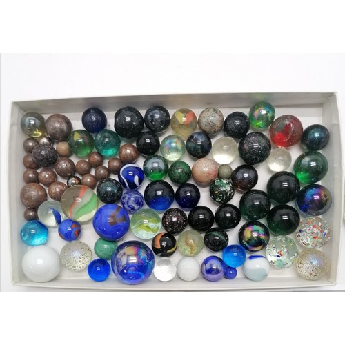 397 - Large quantity of antique and vintage marbles mostly in play worn condition