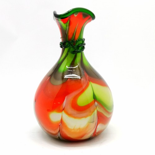 398 - Contemporary art glass vase 26cm high - no obvious damage