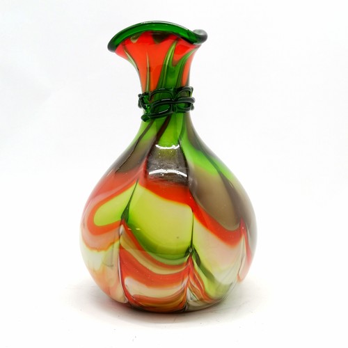 398 - Contemporary art glass vase 26cm high - no obvious damage