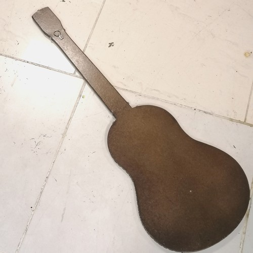 403 - Novelty mid century guitar shape wall mirror 101cm long x 36cm - in good used condition