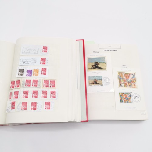 422 - France 1985-2014 comprehensive collection in 6 albums of stamps (m+u), booklets, proof sheets, cards... 