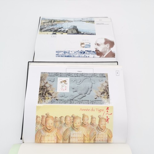 422 - France 1985-2014 comprehensive collection in 6 albums of stamps (m+u), booklets, proof sheets, cards... 