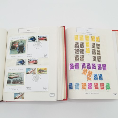 422 - France 1985-2014 comprehensive collection in 6 albums of stamps (m+u), booklets, proof sheets, cards... 