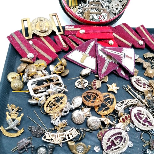 428 - Qty of militaria inc badges (inc Aden Protectorate Levies) etc