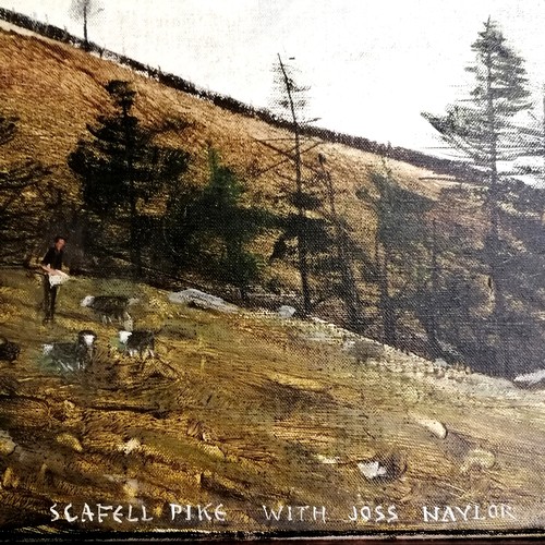 8 - Peter Brook (1927-2009) original 1980 oil painting of Scafell Pike with Joss Naylor - frame 33cm x 4... 