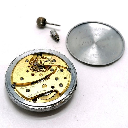 686 - Jaegar-LeCoultre military GS/TP pocketwatch - 5cm diameter and winder to mechanism detached & for sp... 