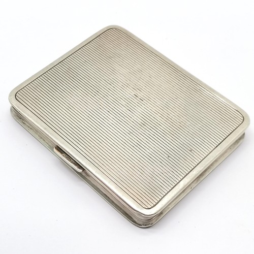 750 - 800 silver marked powder compact - 8cm x 6.5cm & total weight 109g ~ has metal inner & lacks mirror