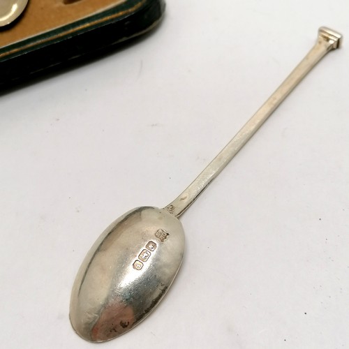 777 - 1917 silver cased set of 6 teaspoons by Cooper Brothers & Sons Ltd - silver weight 61g