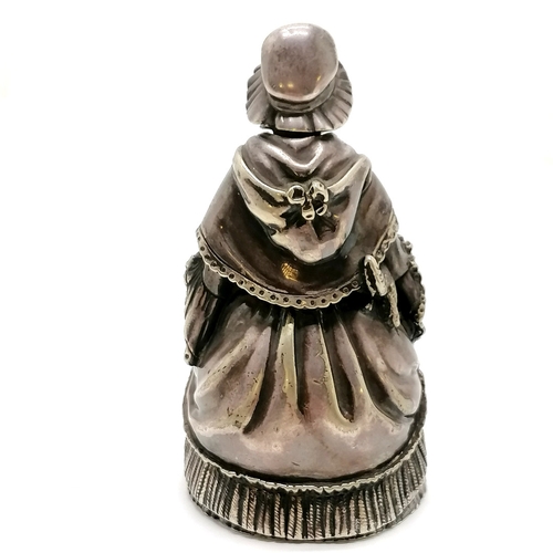 792 - Novelty Elkington & Co silver plated nodding head bell - 11cm high. Slight losses to plated finish o... 