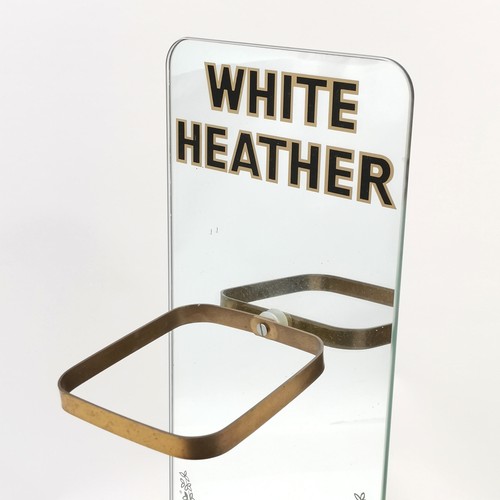 158 - White Heather Old Scotch Whisky mirrored optic 56cm x 16.5cm