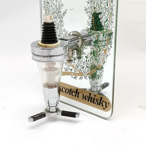 158 - White Heather Old Scotch Whisky mirrored optic 56cm x 16.5cm