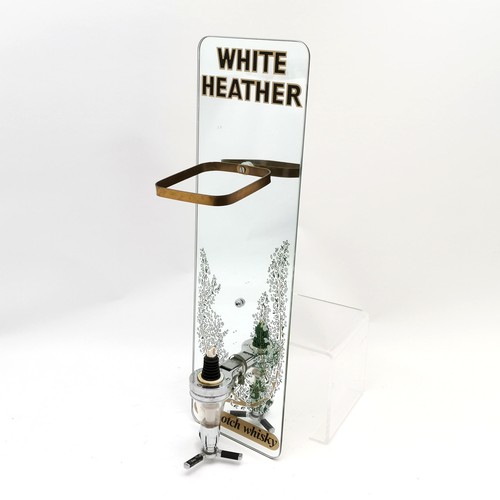 158 - White Heather Old Scotch Whisky mirrored optic 56cm x 16.5cm