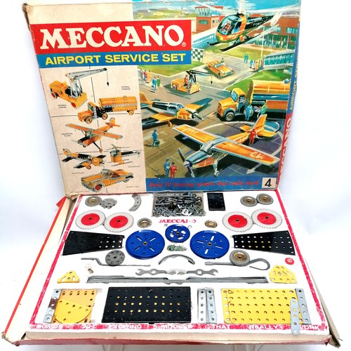 247 - Qty of vintage toys inc Meccano airport service set No 4 (near complete) + manuals, Arnold tin plate... 